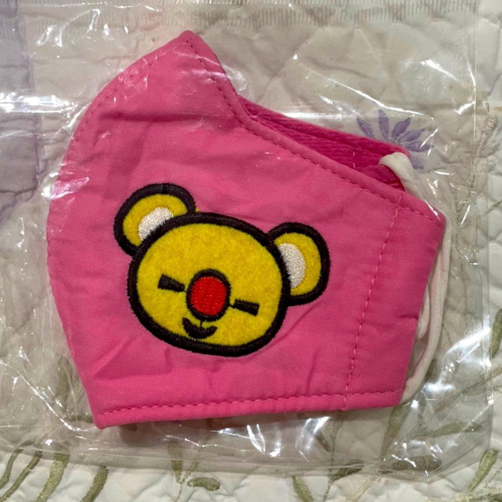 Pink and yellow kids koala koya mask